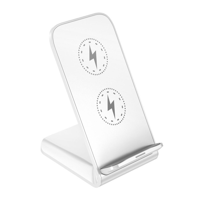 10W 15W QI Wireless Charger Double receiver coil chip QC 3.0 10W Fast Wireless Charging Stand Holder For SAMSUNG iPhone huawei