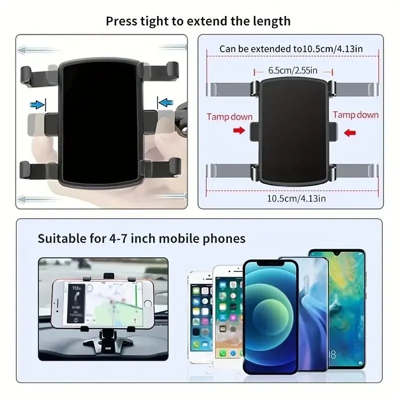 Car Phone Holder Stand Universal Dashboard Car Clip Mount GPS Cell Mobile Phone Support in Car Bracket For iPhone Samsung Xiaomi