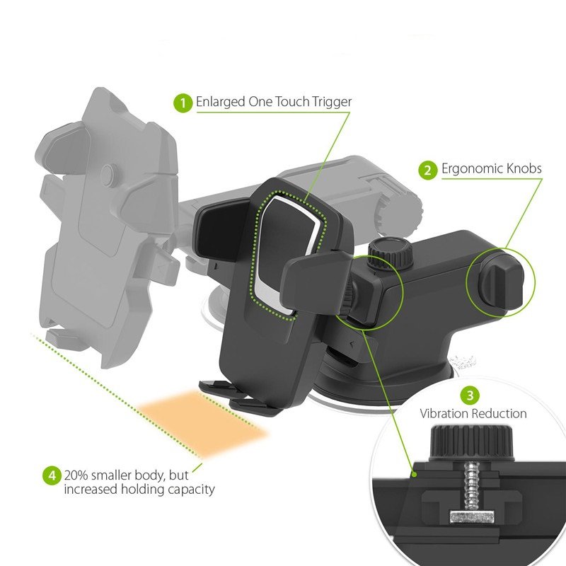 dropshipping products 2024 2 in 1 car&desk mount phone holder,silicone mobile phone holder