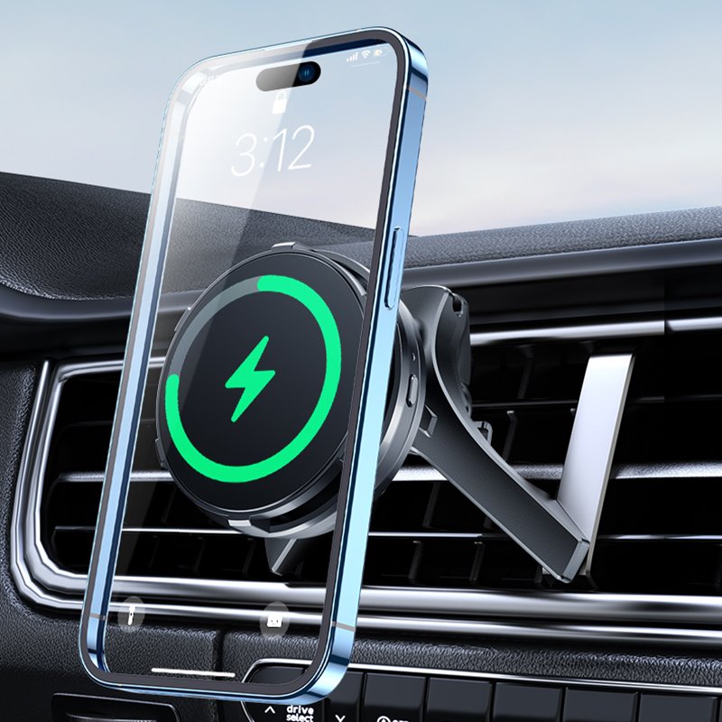 Factory Smart Sensor Automatic Clamping Car Wireless Charger Air Outlet Multifunction Phone Holder Magnetic Charging Bracket