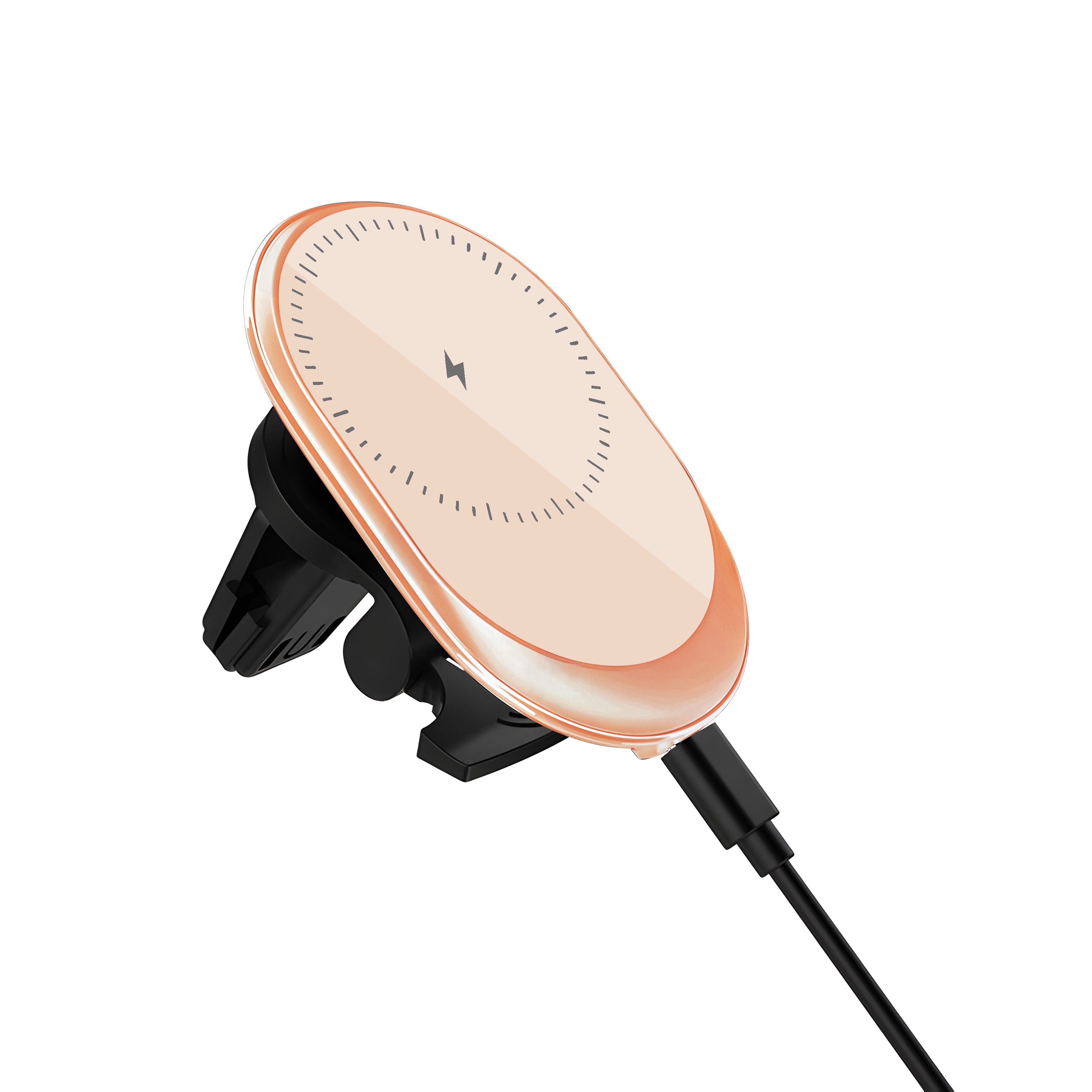 2024 Cellphone Accessories Mobile Phone Charger Holder Mount Auto Magnet 15W Wireless Fast Car Charger for i15