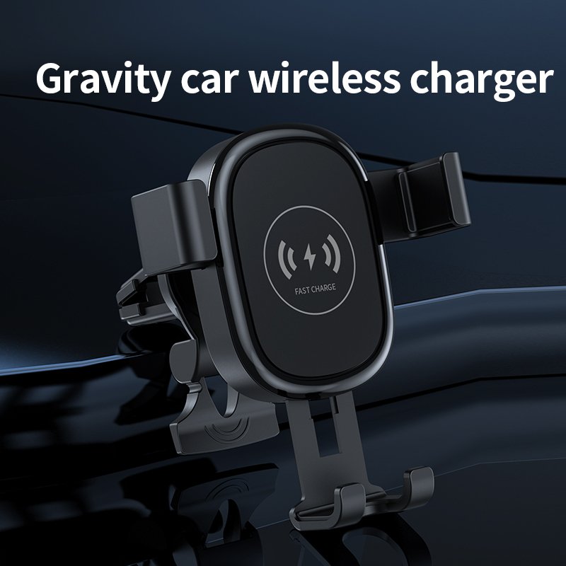 New Arrival 15W Gravity Car Phone Holder Wireless Charger 15W Fast Charging Wireless Charger Stand Foldable Phone Car Charger