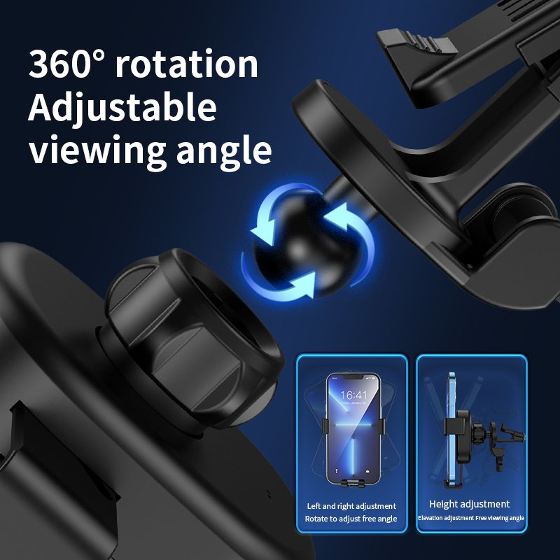 New Arrival 15W Gravity Car Phone Holder Wireless Charger 15W Fast Charging Wireless Charger Stand Foldable Phone Car Charger