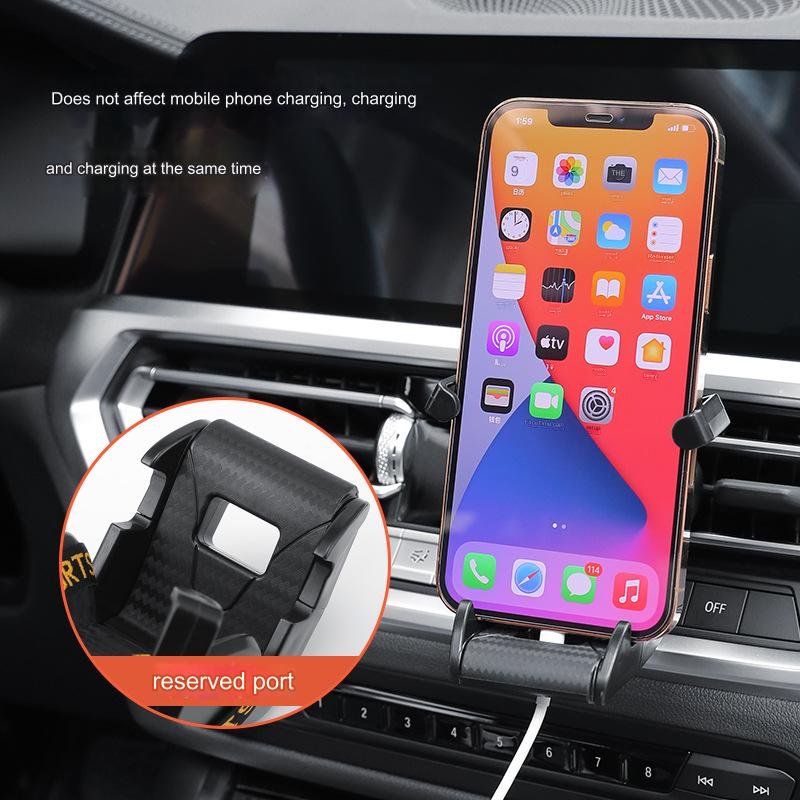 Multifunctional Gravity Business Mobile Cellphone Bracket Air Vent Outlet Creative Safety Belt Racer Mount Seat Car Phone Holder