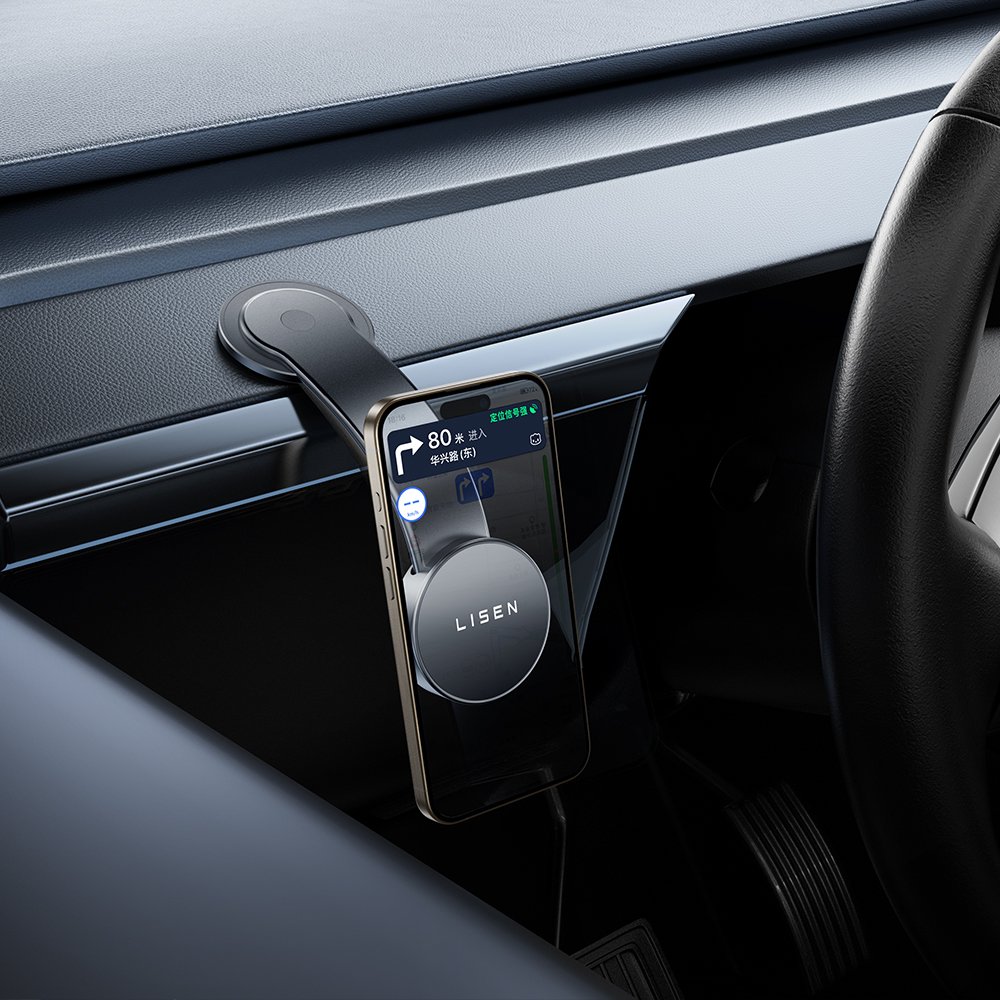 Lisen 2024 Car Accessory Smartphone Foldable Magnetic Phone Holder Car Mount