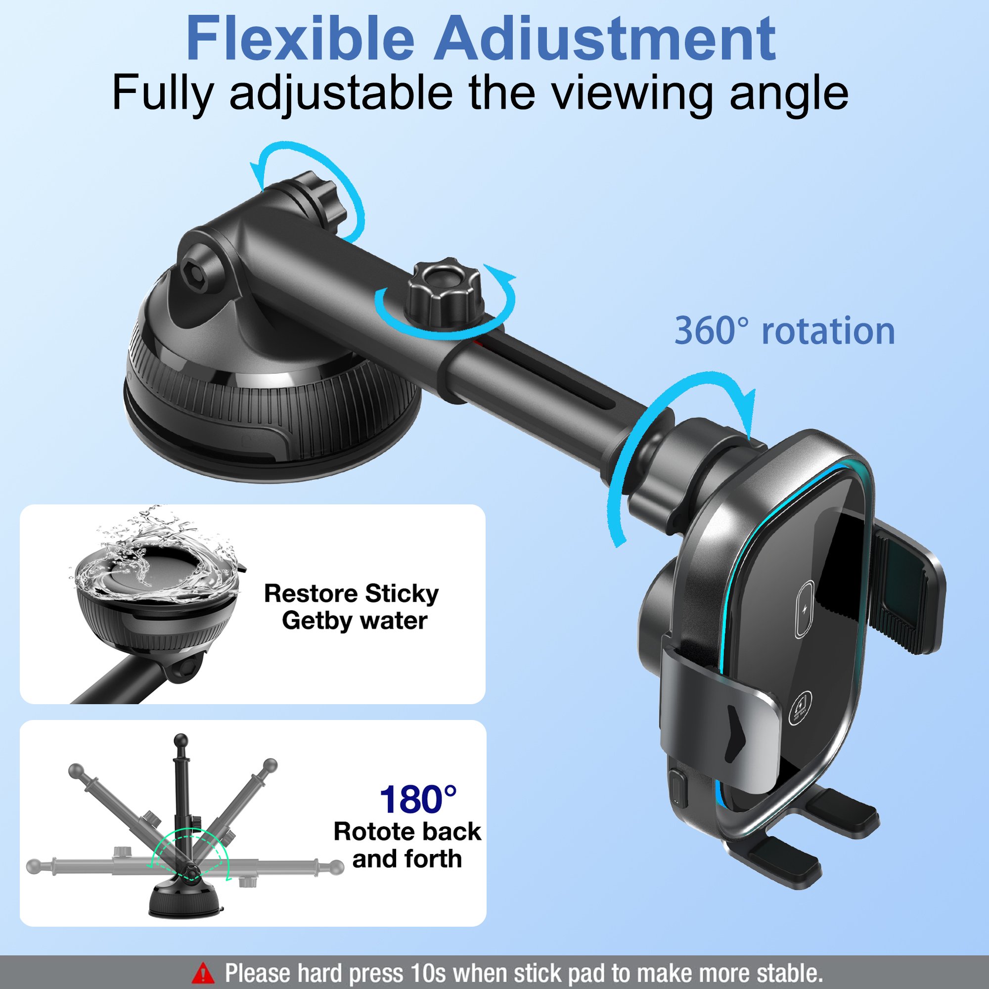 Wholesale Double Coil 15W Car Holder Wireless Charger Air Vent Mount Wireless Car Charger Car Phone Holder Wireless Charger