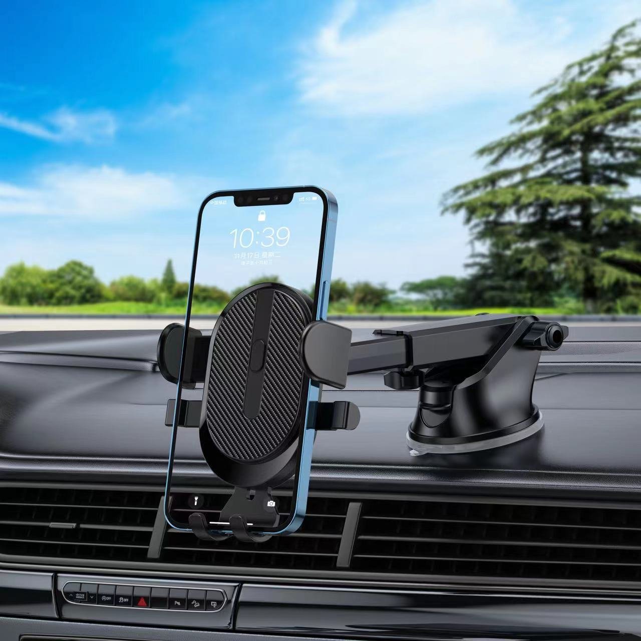 2 in 1 Universal Car Air Vent Phone Holder Cradle Car Dashboard Mount Phone Holder for Mobile Phone