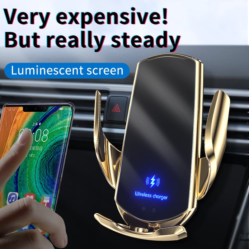For Iphone For Samsung Touch Induction Car Mount Holder Q3 Fast Magnetic 15W Car Wireless Charger