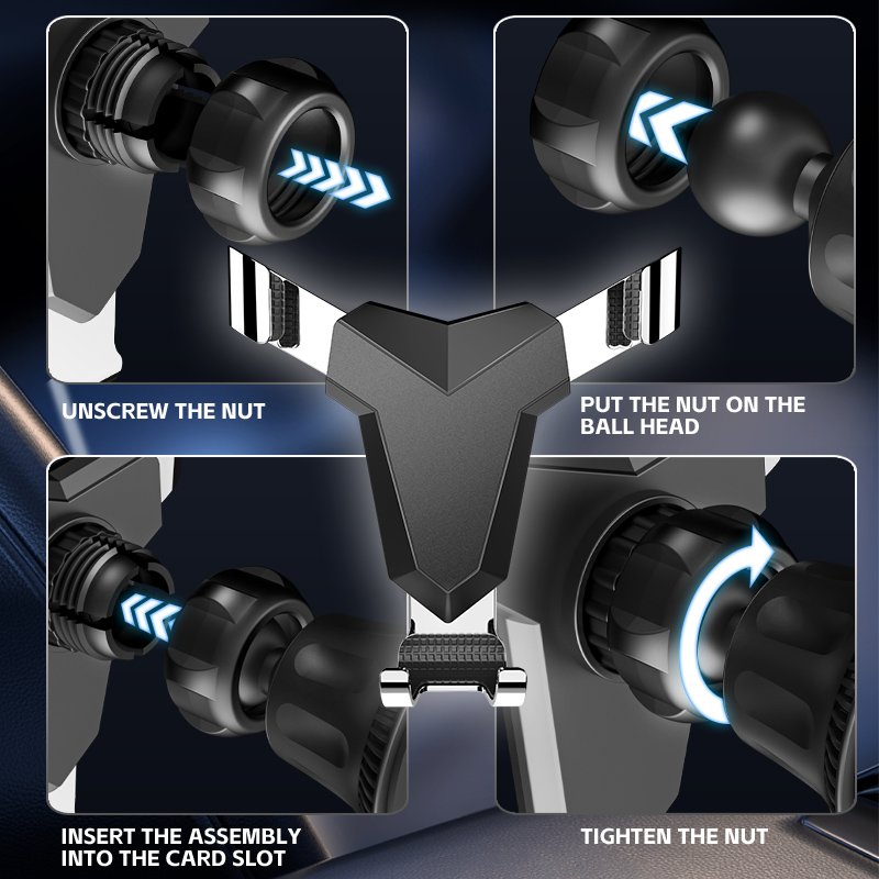 Best Sellers 2024 Universal Air Vent Holder Car Mount Phone Holder Flexible Mobile Phone Stand Support for 4.7-6.7 Inch
