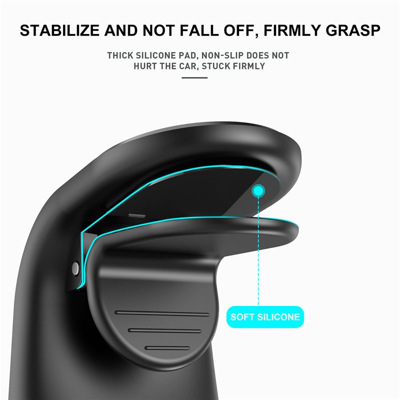 Wholesale magnetic car phone holder L shape stand car holder air vent support bracket mini car cell phone holder