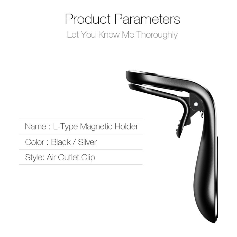 Wholesale magnetic car phone holder L shape stand car holder air vent support bracket mini car cell phone holder