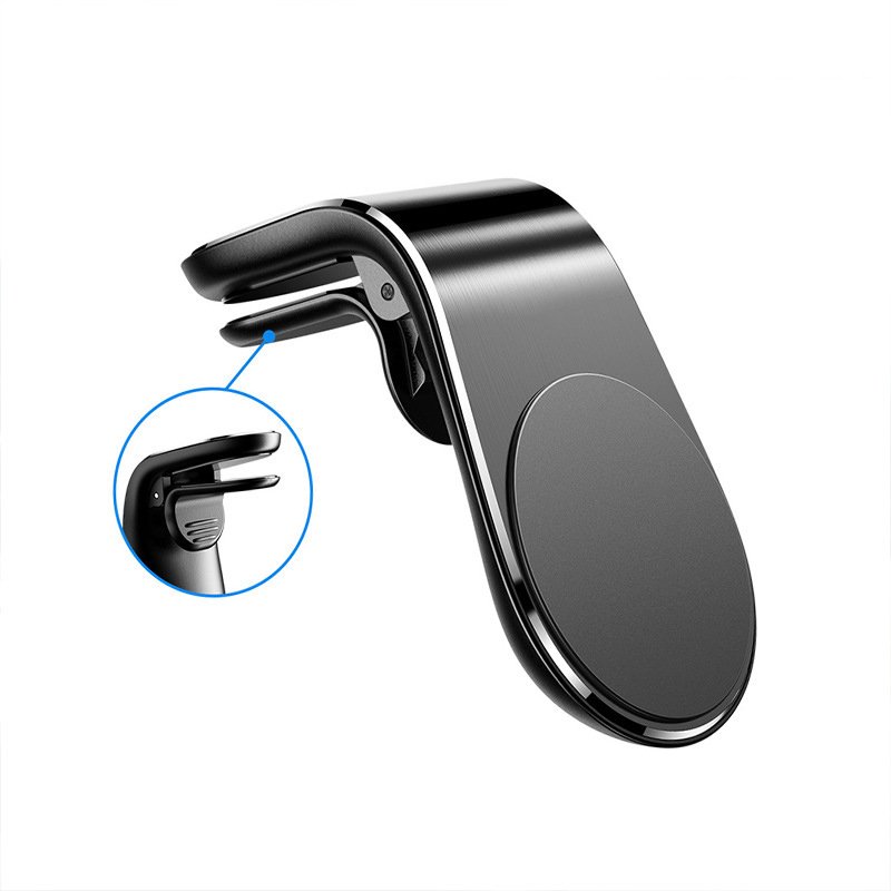 Wholesale magnetic car phone holder L shape stand car holder air vent support bracket mini car cell phone holder