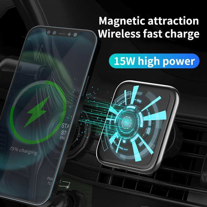 Cheap price oem 15w phone holder car air vent wireless magnet charger