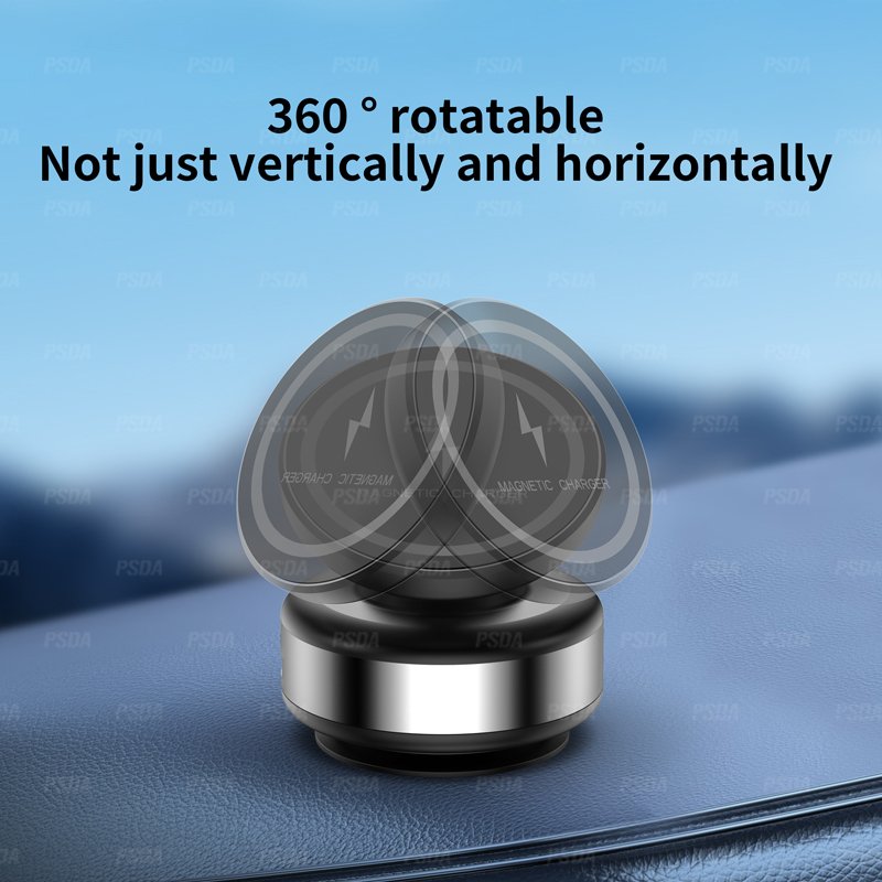 OEM 2IN1 Wireless&Stand 360 Magnetic Phone Holder Upgraded with Vacuum Adsorption & Rotational Adjustment Portable Design