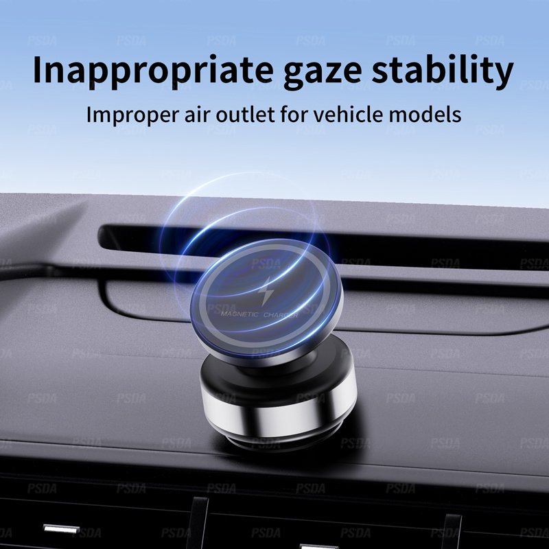 OEM 2IN1 Wireless&Stand 360 Magnetic Phone Holder Upgraded with Vacuum Adsorption & Rotational Adjustment Portable Design