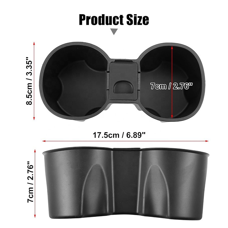 Car Interior Accessories ABS TPE Center Console Car Cup Holder For Tesla Model 3 Model Y