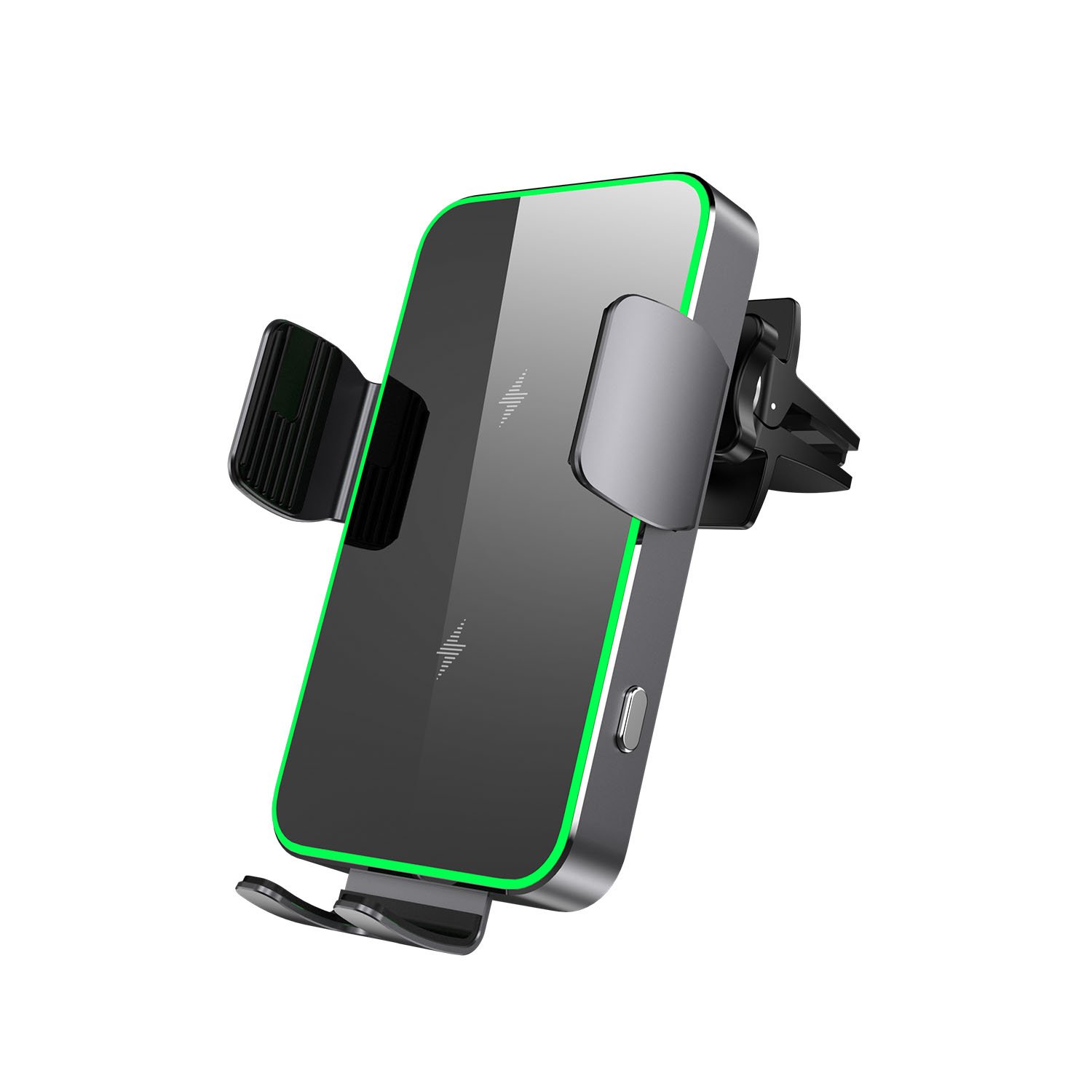 Aluminium Alloy High quality 15W Qi Car Wireless Charger Fast Charging Car Mount Phone Holder for Samsung folding phone