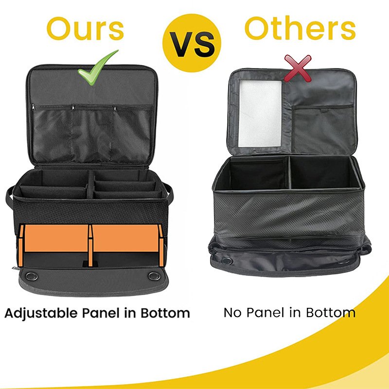 2 Layer Golf Trunk Organizer Waterproof Car Golf Storage Bag Separate Ventilated Compartments Hold All Accessories