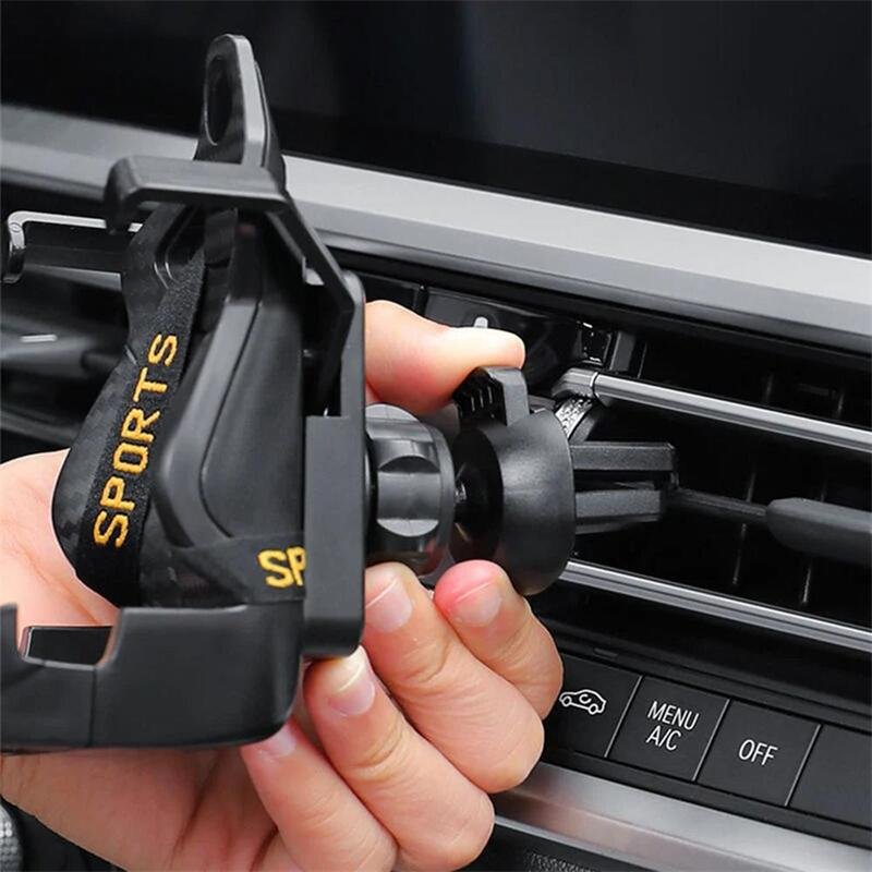 Carbon Fiber Pattern Car Gadgets 2024 Car Phone Holder Racing Seat In-car Phone Holders Air Vent Phone Holder