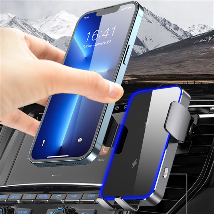 Car Vent Mount Smart Scutting Machine Mobile Charging OEM Wireless Car Charger TYPE-C Universal High Speed 10mm(max) 140g