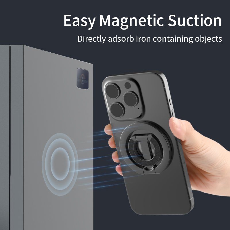 double-sided magnetic phone holder metal desktop ring holder alloy material lightweight and stylish mobile holder