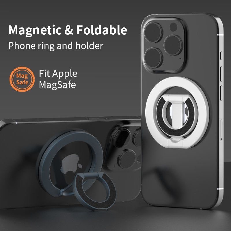 double-sided magnetic phone holder metal desktop ring holder alloy material lightweight and stylish mobile holder