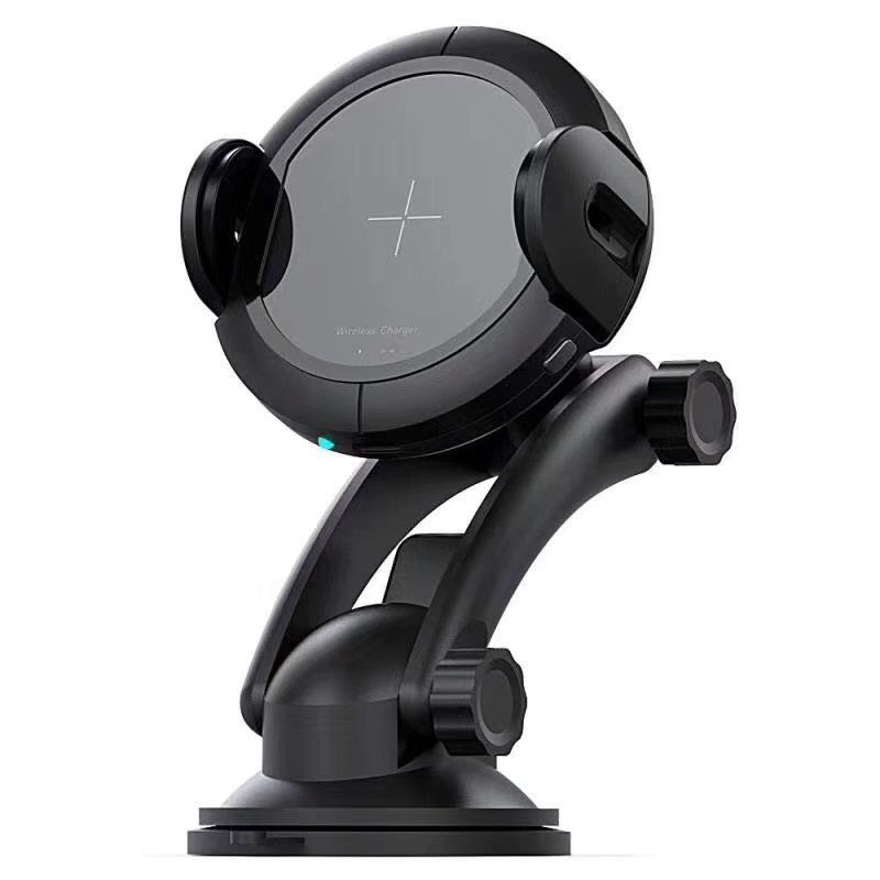 Unique iRobot design Infrared Sensing Automatic Clamps Car Holder wireless charger for mobile phone
