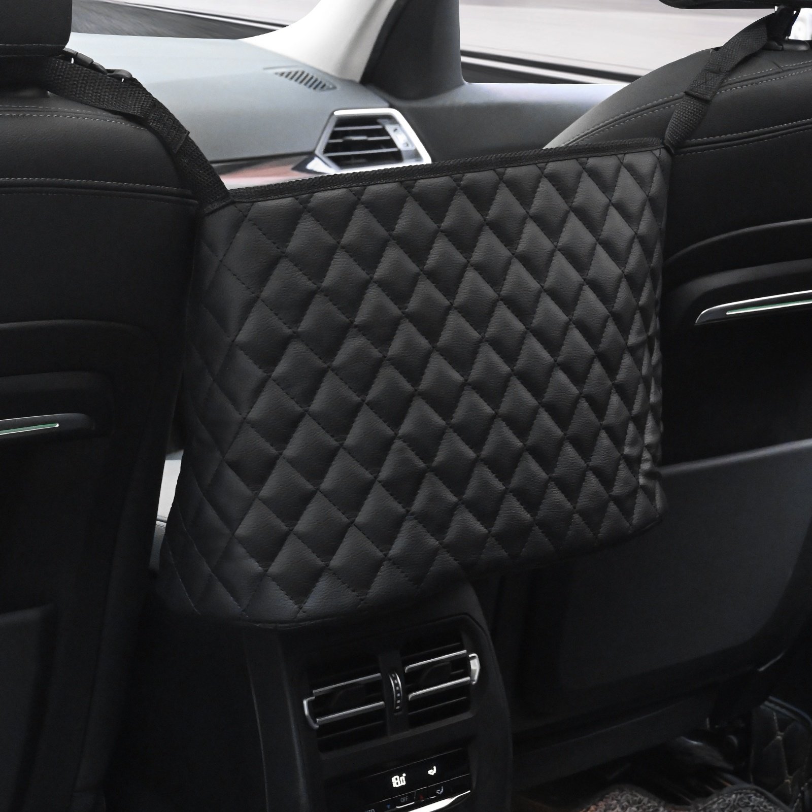 Professional Leather Car Seat Storage Organizer and Handbag Holder