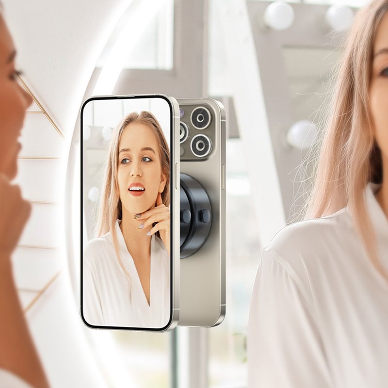 2024 Custom Logo Rotating Battery Vacuum Adsorption Stable Suction Cup Phone Car Holder Bracket Magnetic Desk Mobile Phone