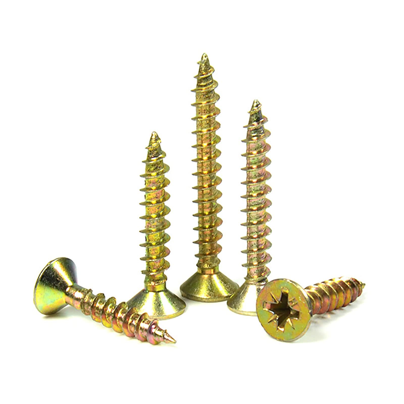 TOBO Piece Chipboard Screw Zinc-Plated Extra Strong Countersunk Drive Head Tapping Screw Wood Screws