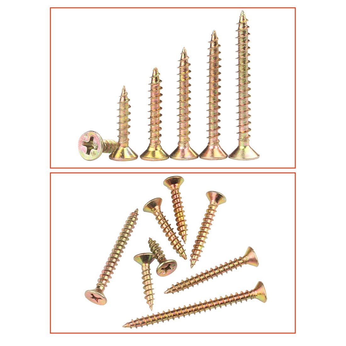 TOBO Piece Chipboard Screw Zinc-Plated Extra Strong Countersunk Drive Head Tapping Screw Wood Screws