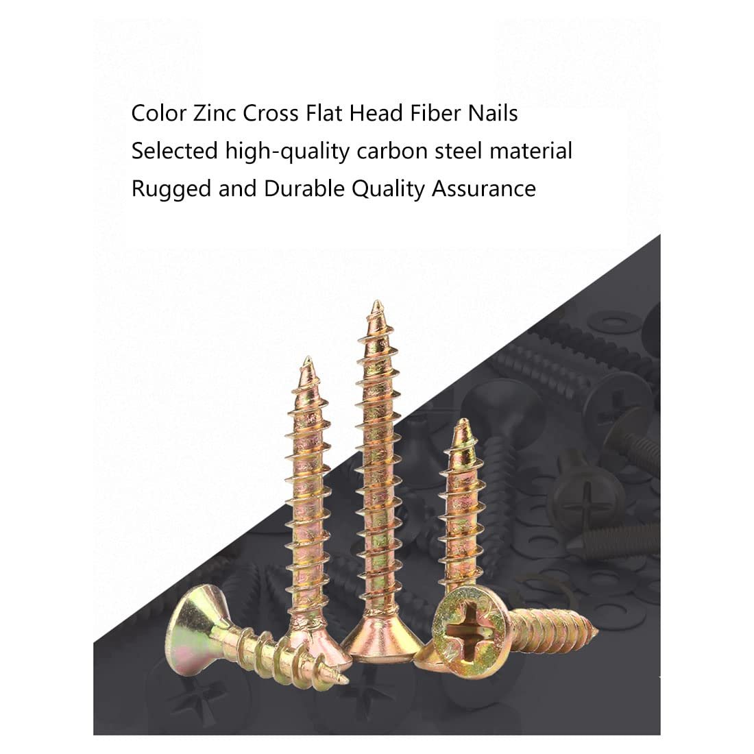 TOBO Piece Chipboard Screw Zinc-Plated Extra Strong Countersunk Drive Head Tapping Screw Wood Screws