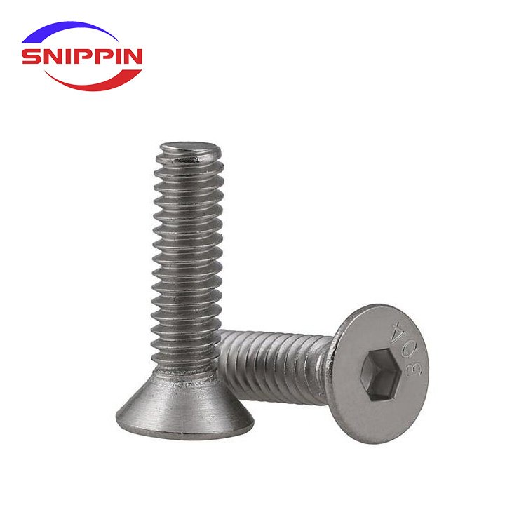 304 stainless steel hexagonal countersunk head screw flat head bolt 2#-56 4#-40 6#-32 8#-32 10#-24 1/4-20 5/16-18 3/8-16 1/2-13