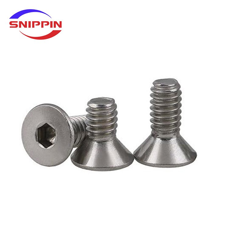 304 stainless steel hexagonal countersunk head screw flat head bolt 2#-56 4#-40 6#-32 8#-32 10#-24 1/4-20 5/16-18 3/8-16 1/2-13