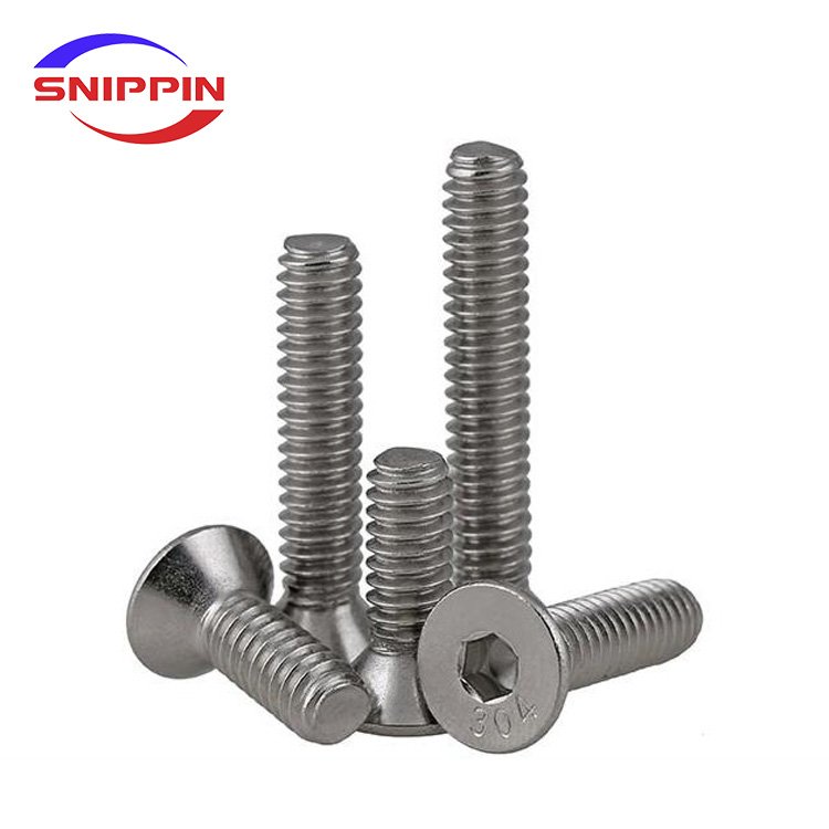 304 stainless steel hexagonal countersunk head screw flat head bolt 2#-56 4#-40 6#-32 8#-32 10#-24 1/4-20 5/16-18 3/8-16 1/2-13