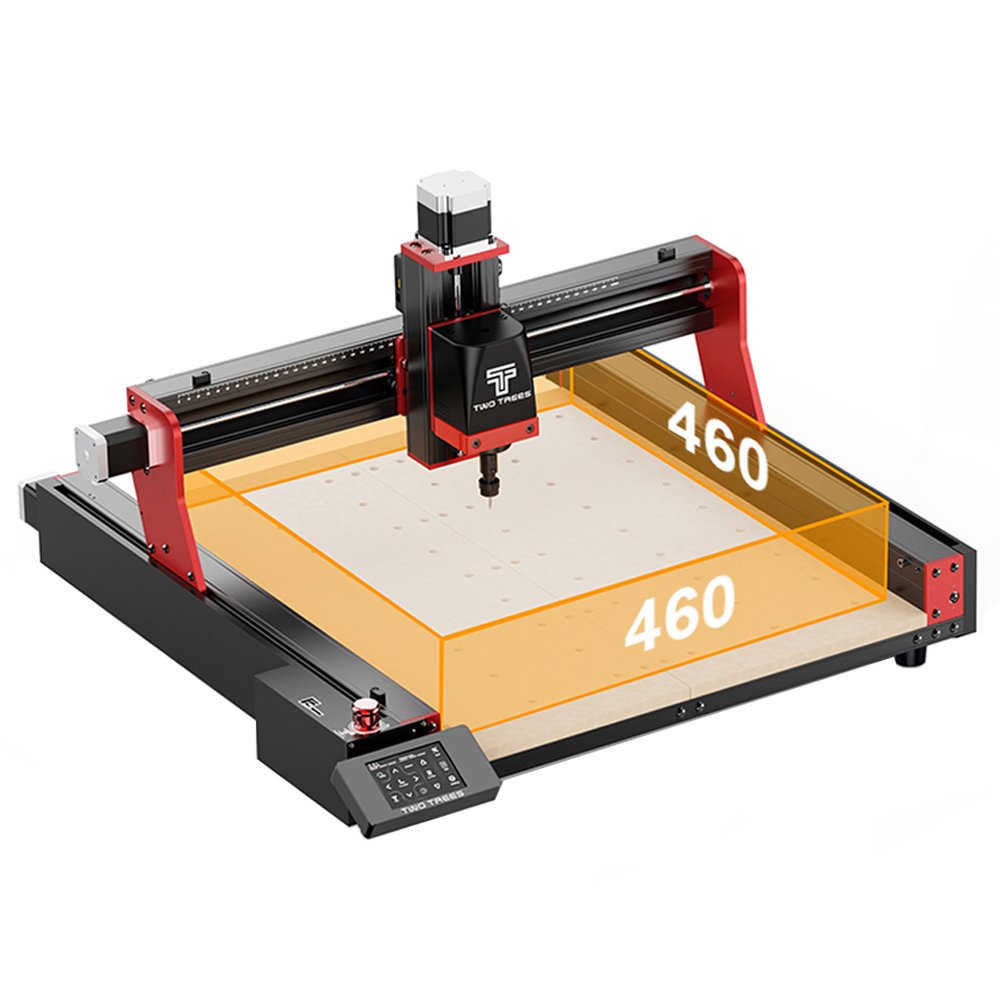 TWOTREES TTC450 Desktop CNC Powerful 775 Spindle Leadscrew Driven 3-Axis 460*460*80mm Work Area Home Use wood routers diy