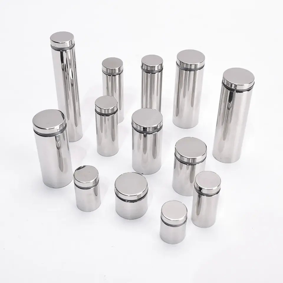 Metal Wall Mounted Acrylic Pin Bolt Solid Hollow Stainless Steel Aluminum Sign Screw Led Standoff Glass Spacer