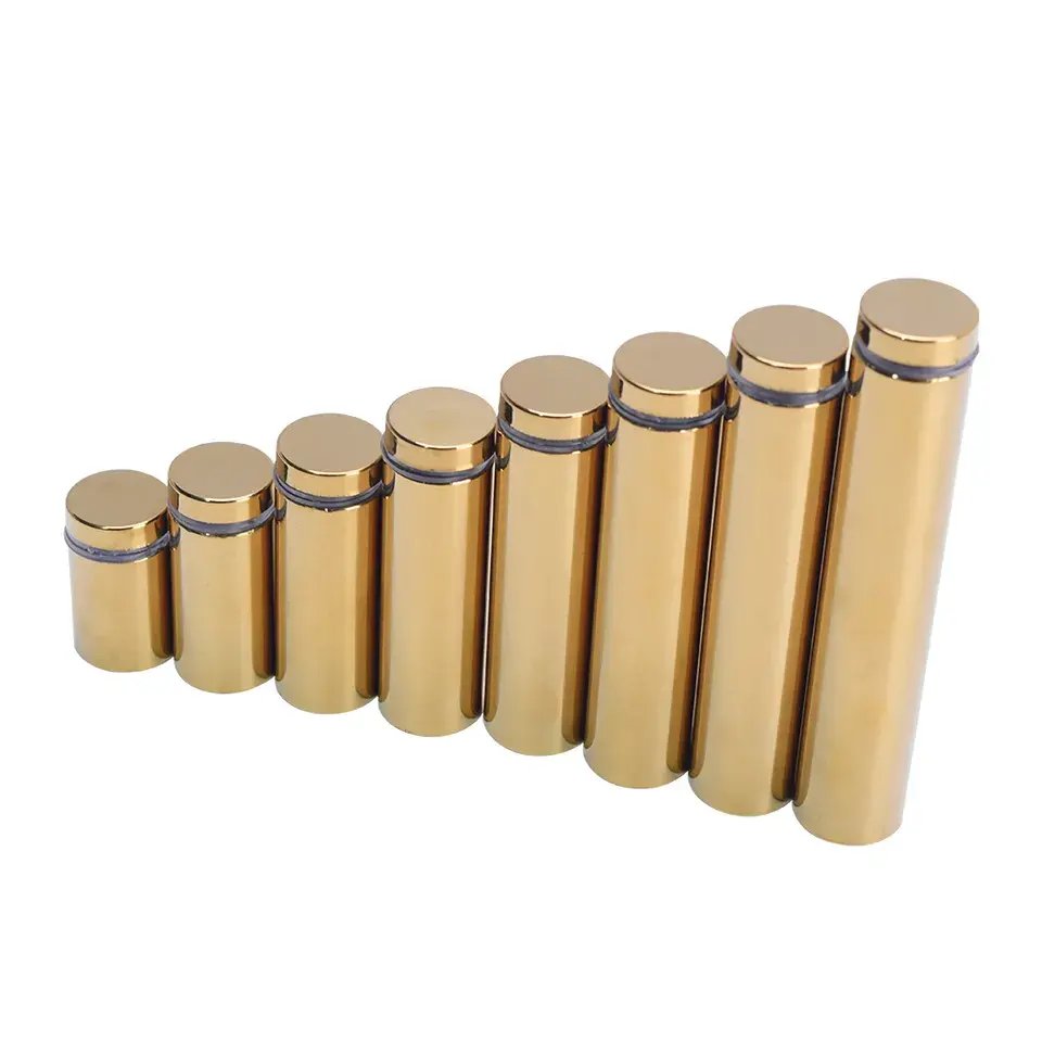 Metal Wall Mounted Acrylic Pin Bolt Solid Hollow Stainless Steel Aluminum Sign Screw Led Standoff Glass Spacer