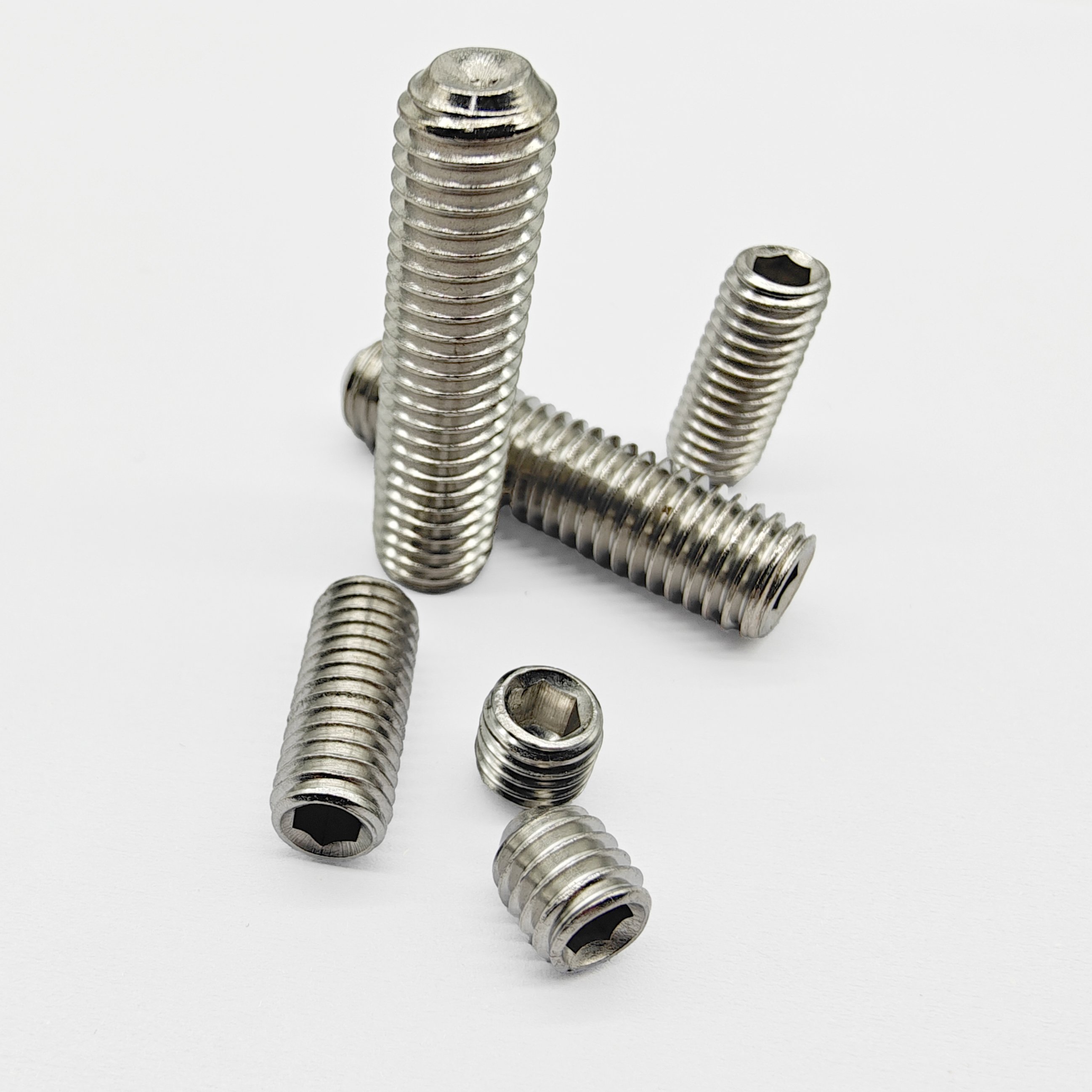 China Factory Spiral Grain Headless Screws Hex Socket Head Stepped Screws For Fixing