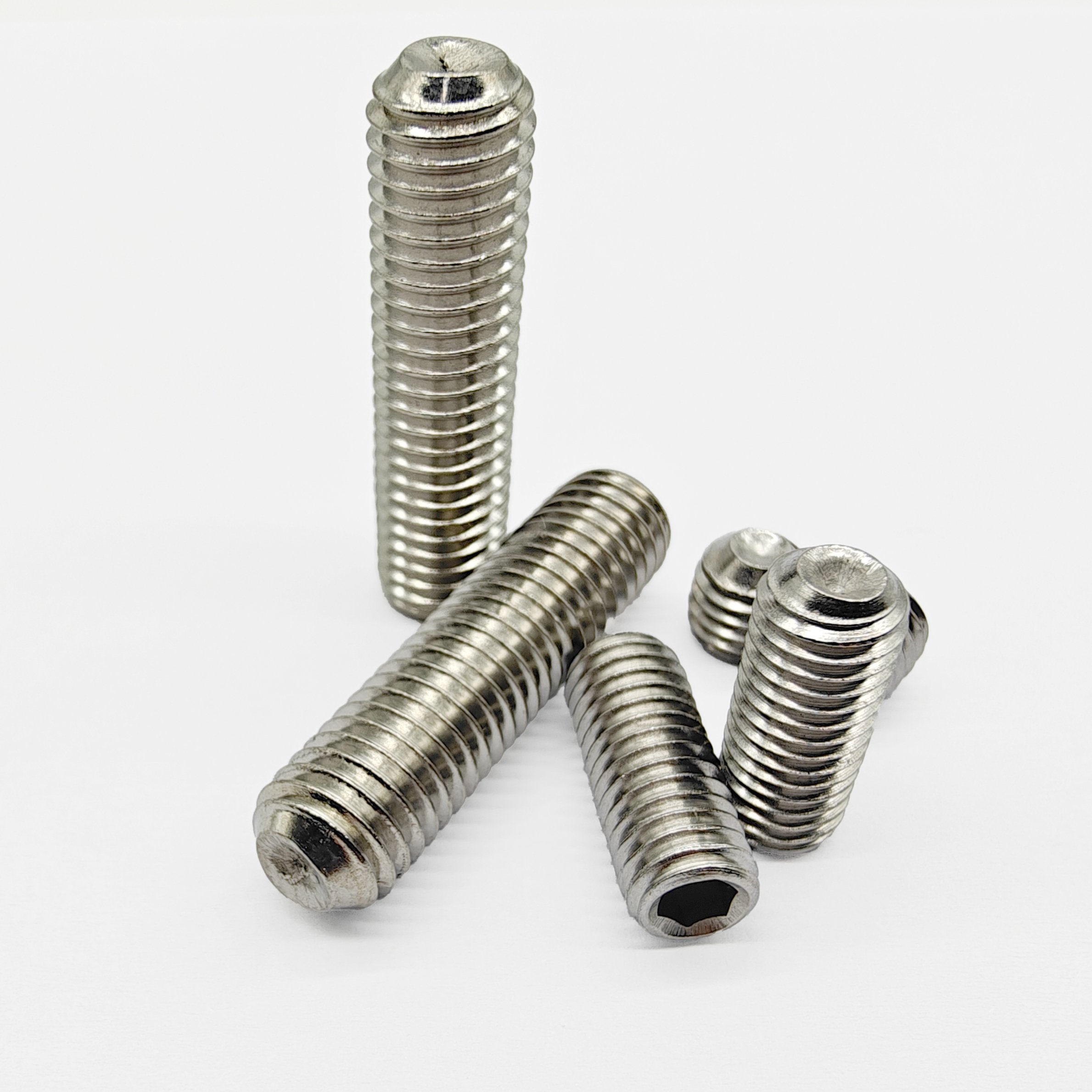 China Factory Spiral Grain Headless Screws Hex Socket Head Stepped Screws For Fixing