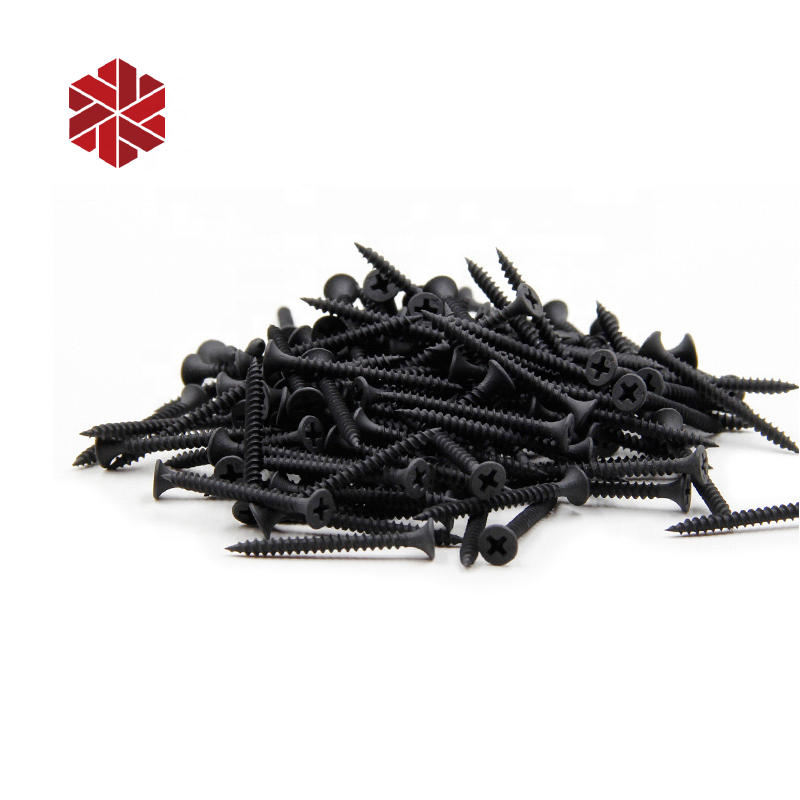 Bugle Head Black Phosphate Drywall Screws Fine Thread Coarse Thread Plasterboard Tornillos 3.5*25mm Dry Wall Gypsum Board Screws
