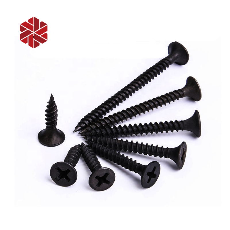 Bugle Head Black Phosphate Drywall Screws Fine Thread Coarse Thread Plasterboard Tornillos 3.5*25mm Dry Wall Gypsum Board Screws