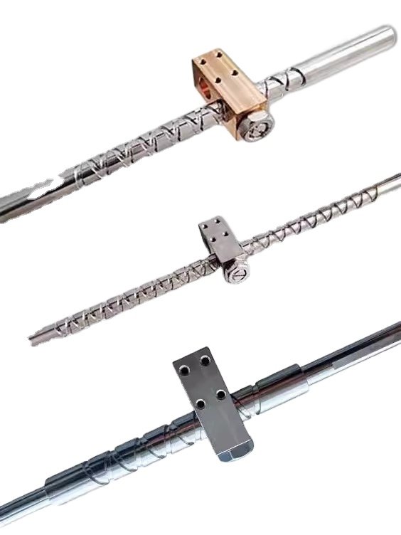 304# Steel Reciprocating Screw 6mm 8mm 10mm 15mm 16mm 20mm 25mm with Square Brass Block Nut leadScrews Self Reversing Screw