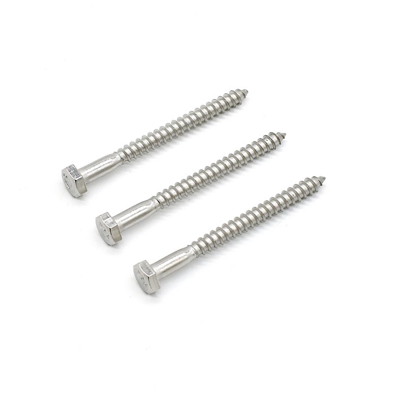 China Quality DIN571 Carbon Steel M6M8M10M12M14M16 Coach Screw Hexagon Head Wood Screws Lag Bolt With Bright Zinc Plated