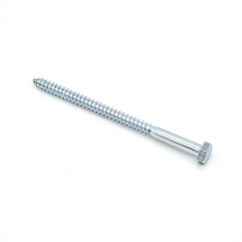 China Quality DIN571 Carbon Steel M6M8M10M12M14M16 Coach Screw Hexagon Head Wood Screws Lag Bolt With Bright Zinc Plated