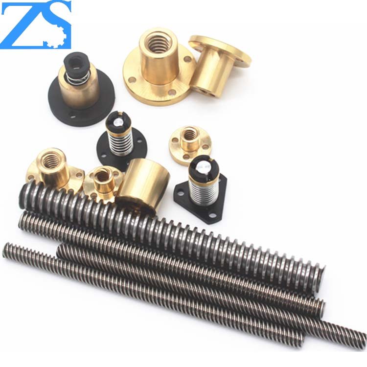 1.5 mm 8mm lead ballscrew with cylinder nut for 3d printer table lead screw