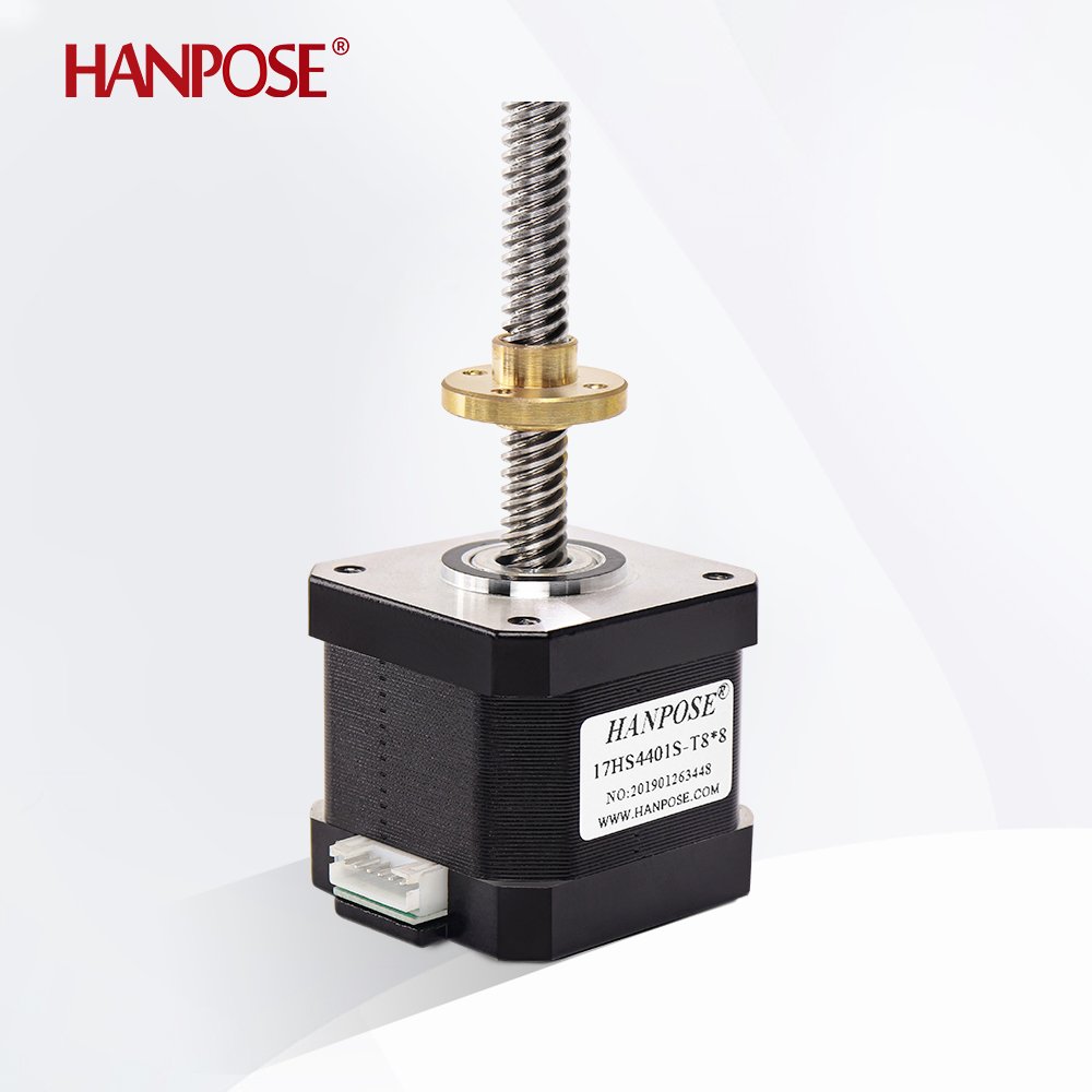 nema 17 Screw stepper motor 17HS4401S-T8*8 screw length 200MM with Copper nut lead cnc leadscrew stepper motor nema17