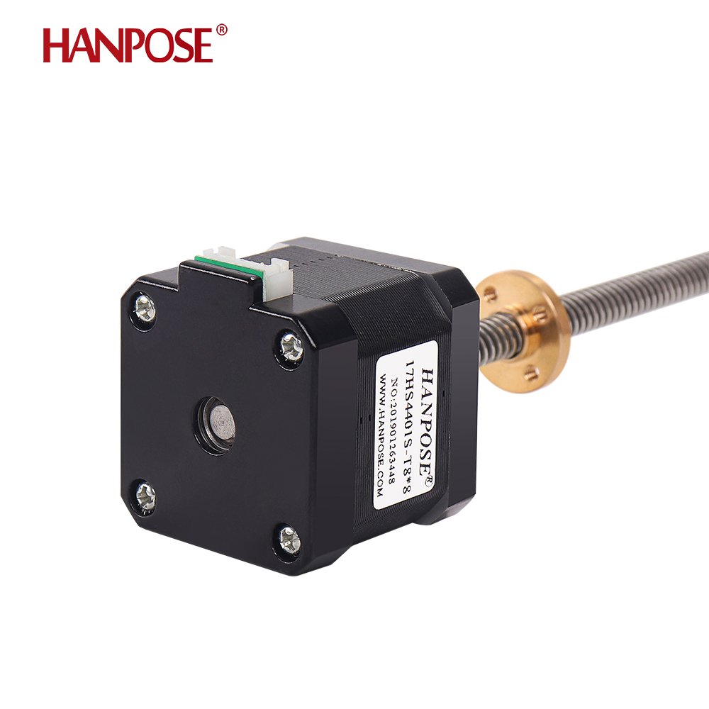 nema 17 Screw stepper motor 17HS4401S-T8*8 screw length 200MM with Copper nut lead cnc leadscrew stepper motor nema17
