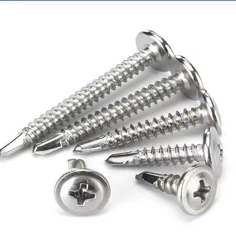 304 410 Stainless Steel Truss Wafer Head Phillips Self Drilling Dovetail Screw