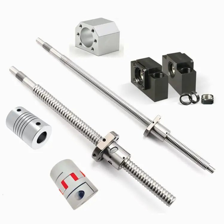 Factory Price Custom C3 C5 High Precision Double Ballscrew Nut 3210 3205 Ground Heavy Load Ball Screw
